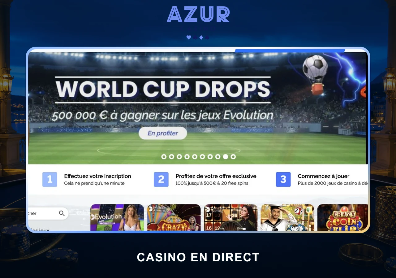 Casino live Azur Casino